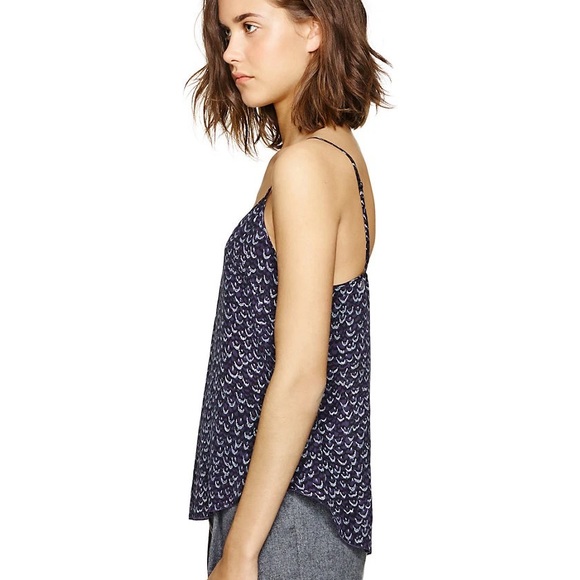 Wilfred Minou silk Camisole - purple feather print, Size Small - Picture 6 of 8